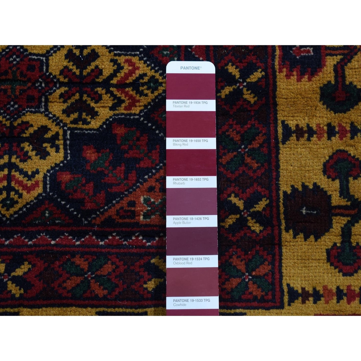 3'X10'2" Red Afghan Khamyab Shiny Wool Hand Knotted Runner Rug