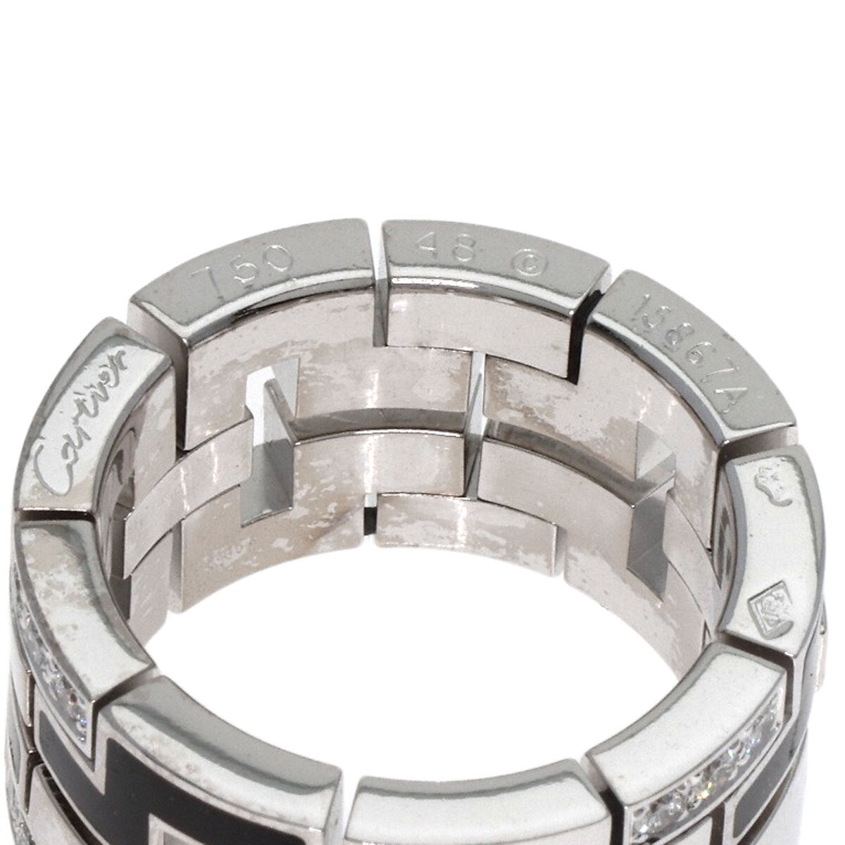 Cartier   Ring Dragon Padlock Diamond Enamel #48