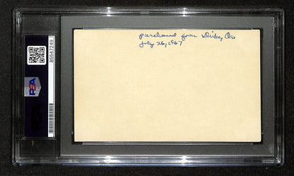 Hippo Vaughn Signed/Inscribed 3X5 Index Card Chicago Cubs Psa/Dna 199302