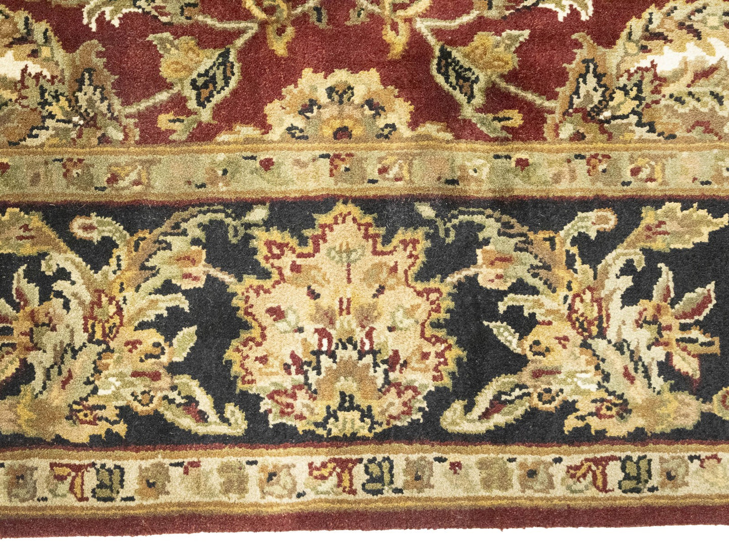 Handmade 6X9 Agra Jaipur Floral Oriental Rug Thick Pile Home Decor Carpet