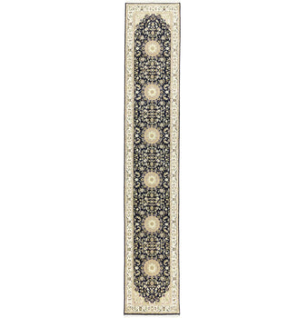 Handmade Indo-Nain Oriental Runner Rug Oversized