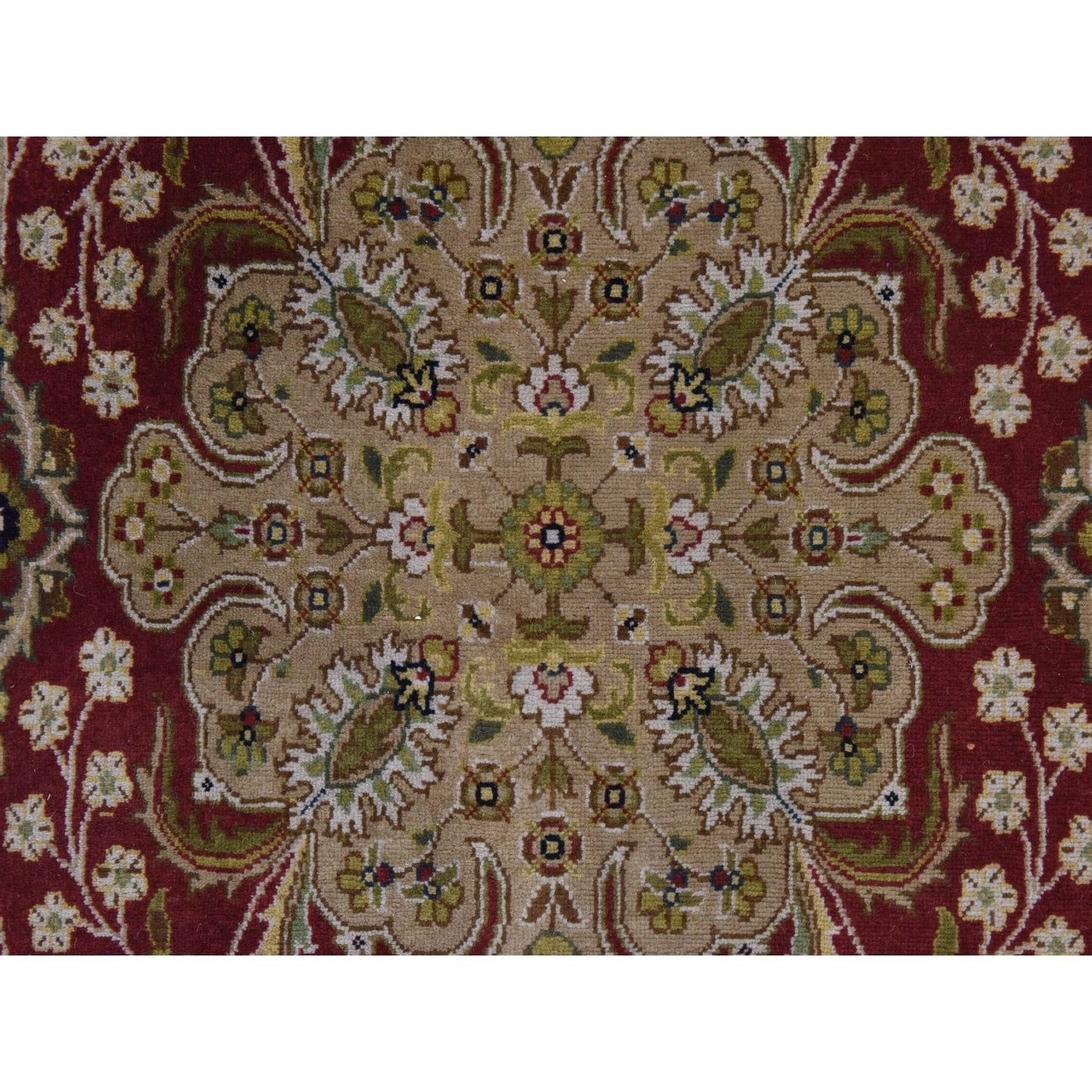 3'X5' Ruby Red Kishoon Design 250 Kpsi New Zealand Wool Hand Knotted Rug