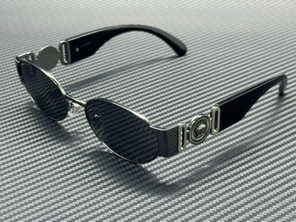 Men's Mirror Sunglasses Gunmetal Grey 56 mm Silver Ve2299