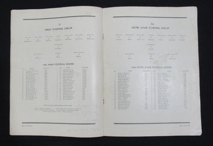 11/6/1943 Army Vs. Notre Dame College Program