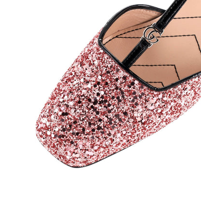 Patent Gucci Women's Slingback Pumps Glitter and