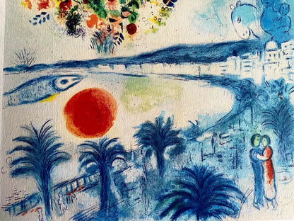 Marc Chagall Lithograph (Coa Original Hand-Signed In Pen) Hand-Numbered Crayon