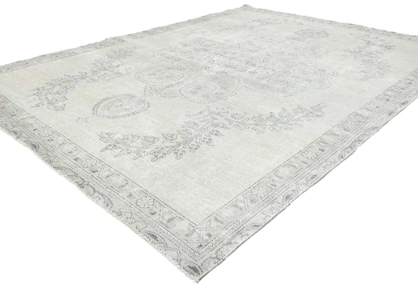 Handmade Distressed Vintage Oriental Rug 7X10 ft