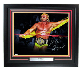 Hulk Hogan Hof Autographed 16X20 Photo Wwe Framed