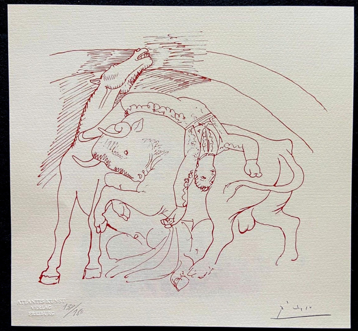 Pablo Picasso Lithograph Coa Signed Numbered In Pencil 180 Ex