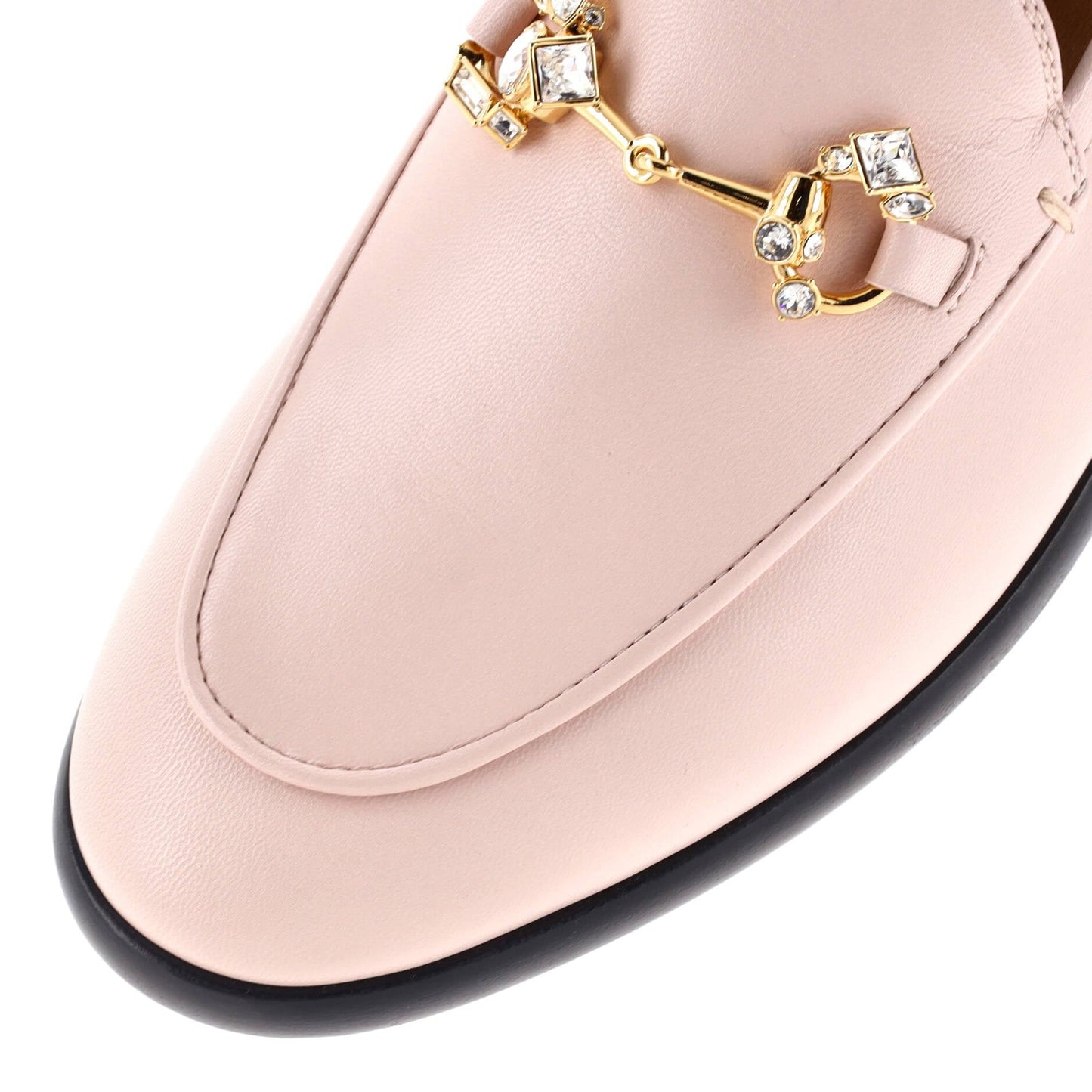 Gucci Women'S Jordaan Loafers Leather With Crystals