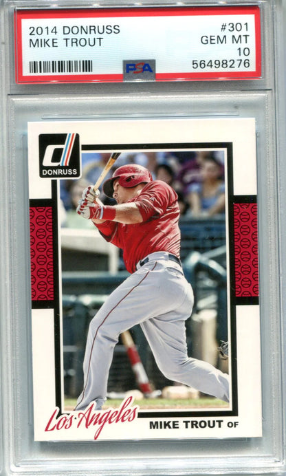 Mike Trout 2014 Donruss #301 Psa Gem Mt 10 Card