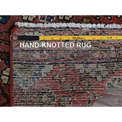 2'5"X5'10" Blush Red Vintage Zoroastrian Hand Knotted Wool Runner Rug