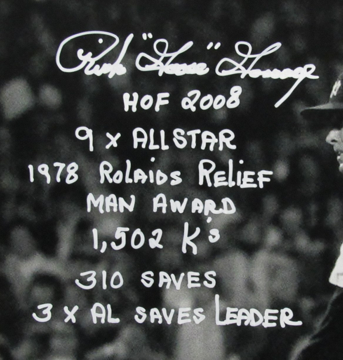 Goose Gossage Autographed 16X20 Loaded Inscriptions Hof Yankees 16X20 Photo Jsa