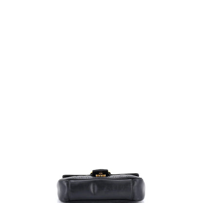 Gucci Gg Marmont Flap Bag Matelasse Leather Small