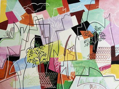 Gino Severini. Lithograph Venice Biennale 1968 Coa Original Numbered