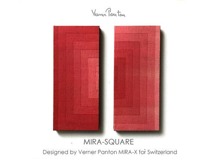 Vintage Verner Panton Mira Square Cotton Red 2Set Wall Art Board Mid Century