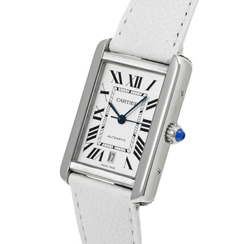 Cartier Tank Solo Xl W5200027 Silver Men'S Used Watch #61223