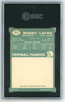 Bobby Layne 1960 Topps #93 Sgc 6.5