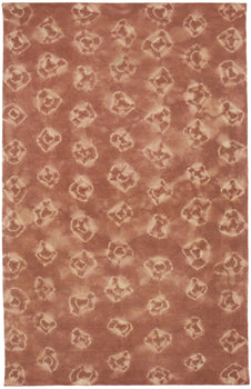Rusty Brown Hand-Tufted Wool Tie-Dye Rug Modern