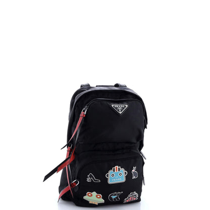 Prada Robot Fluo Sling Backpack Embellished Tessuto