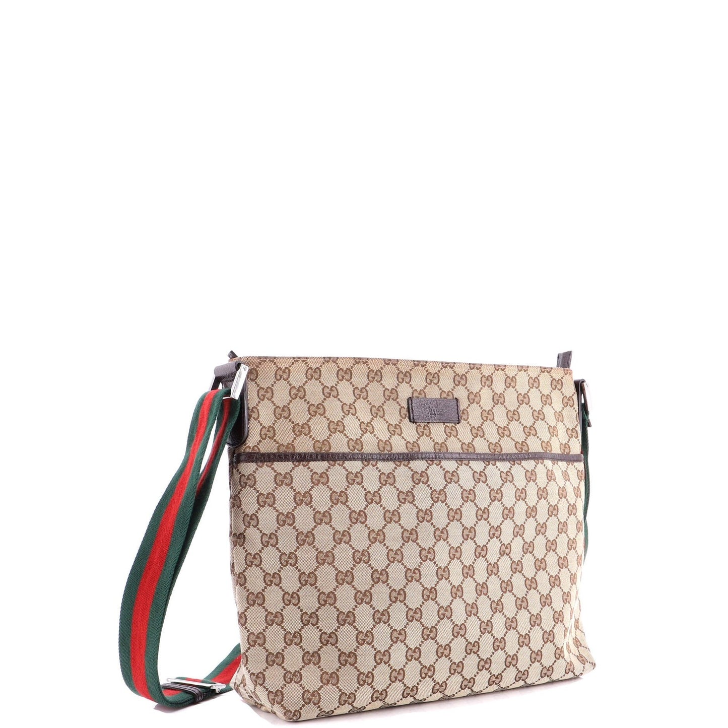 Gucci Front Pocket Web Messenger Gg Canvas Medium