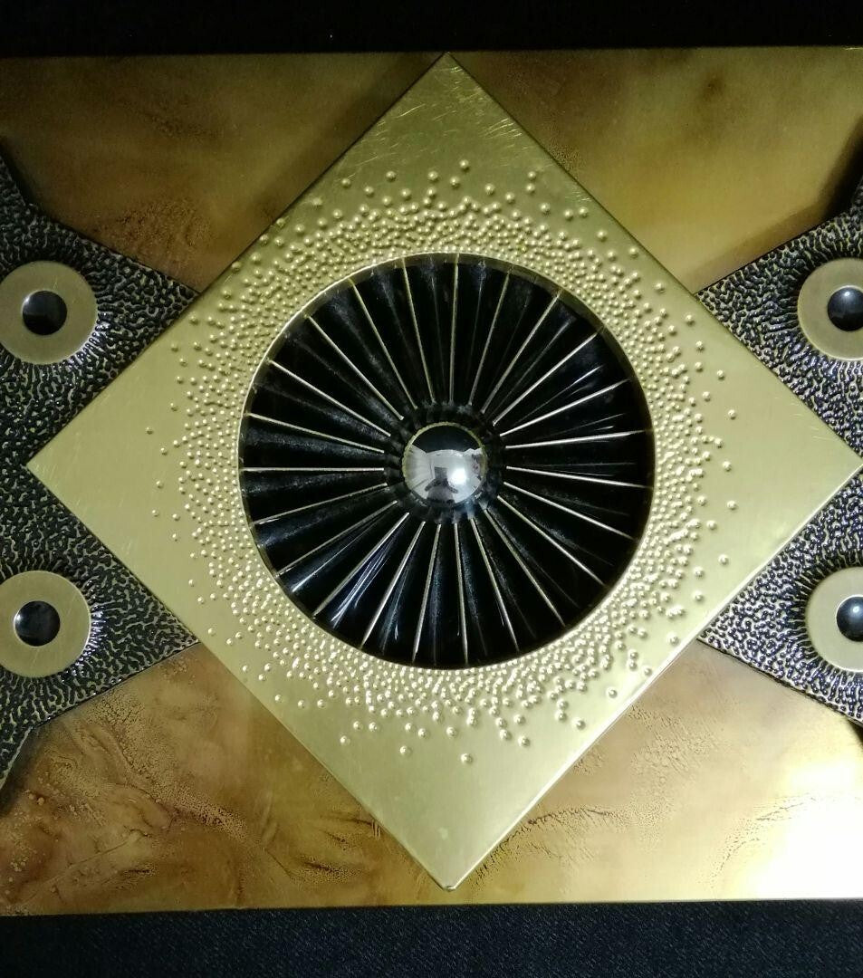 Stephen Chun Original Vintage Silver Wall Deco Art Sculpture Decoration