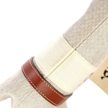 Chloe Woody Tote Canvas With Leather Medium