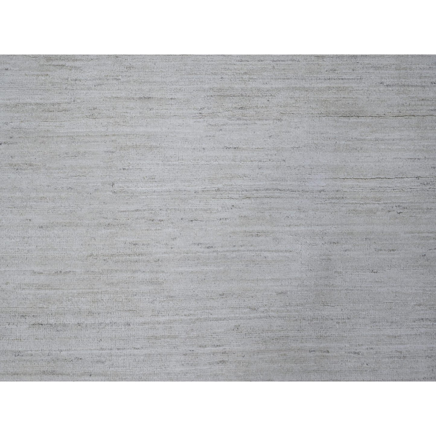 8'X9'8" Mercury White Plain Design Modern Peshawar Oriental Rug