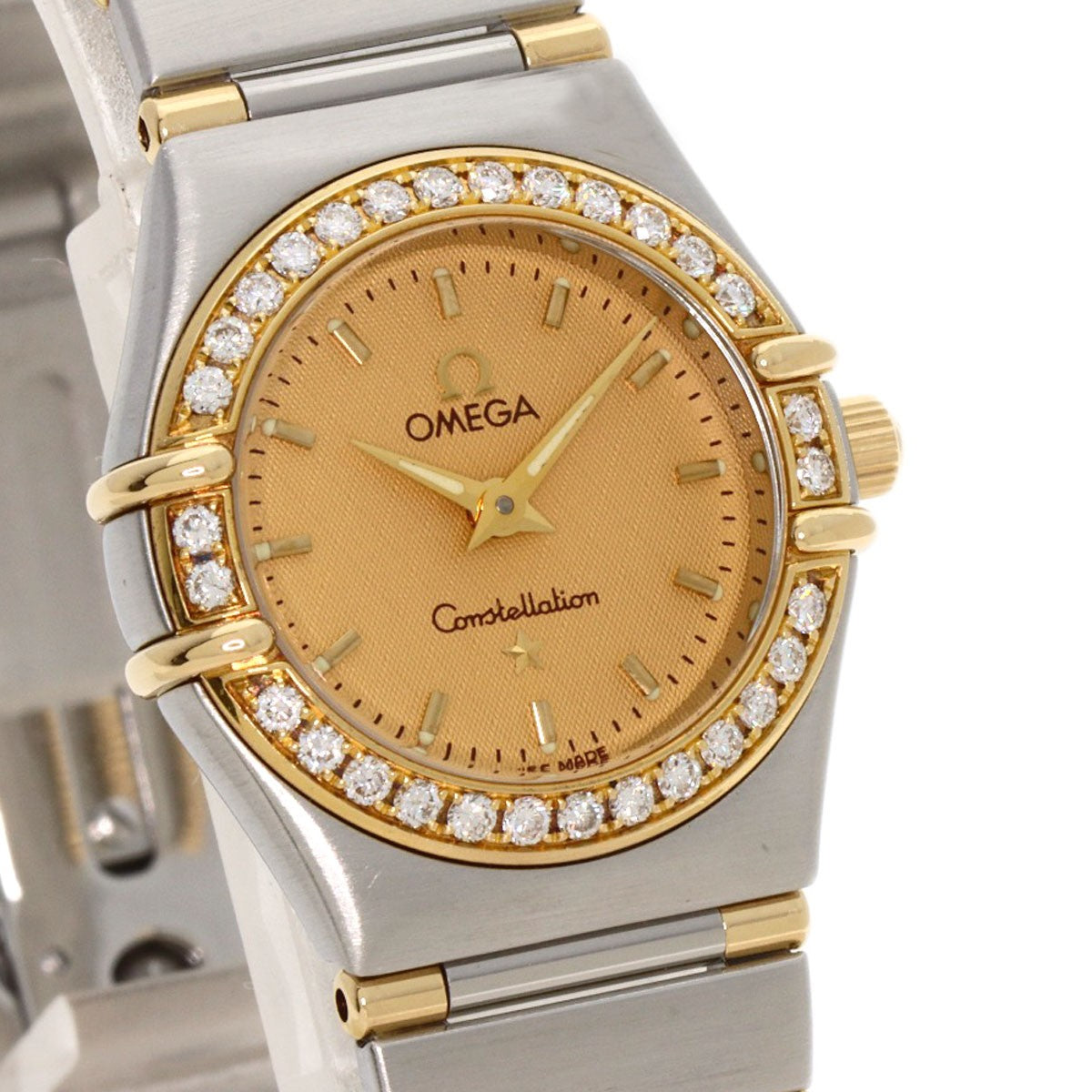 Omega Constellation Mini Bezel Diamond Watches 1367.10 Stainless