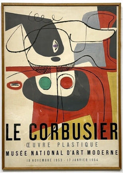 Le Corbusier 1954 Vintage Exhibition Poster Original Lithograph Print