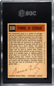 Roy Campanella 1959 Topps #550 Sgc 4