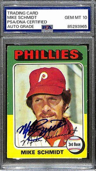 1975 Topps Mike Schmidt Phillies #70 Card Signed