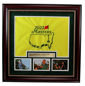 Scottie Scheffler Yellow 2022 Masters Pin Flag