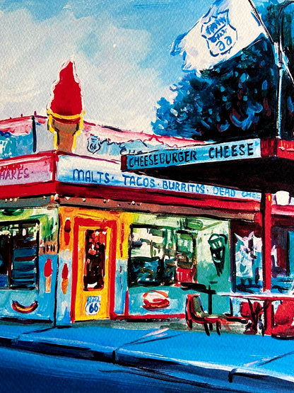 Museum Bob Dylan Lithograph "Route 66" Numbered Art