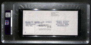 Johnny Unitas Signed 8/19/02 Check Psa/Dna Mint 9