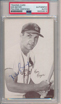 Ken Boyer Cardinals Signed/Auto 3.5X5.5 B/W