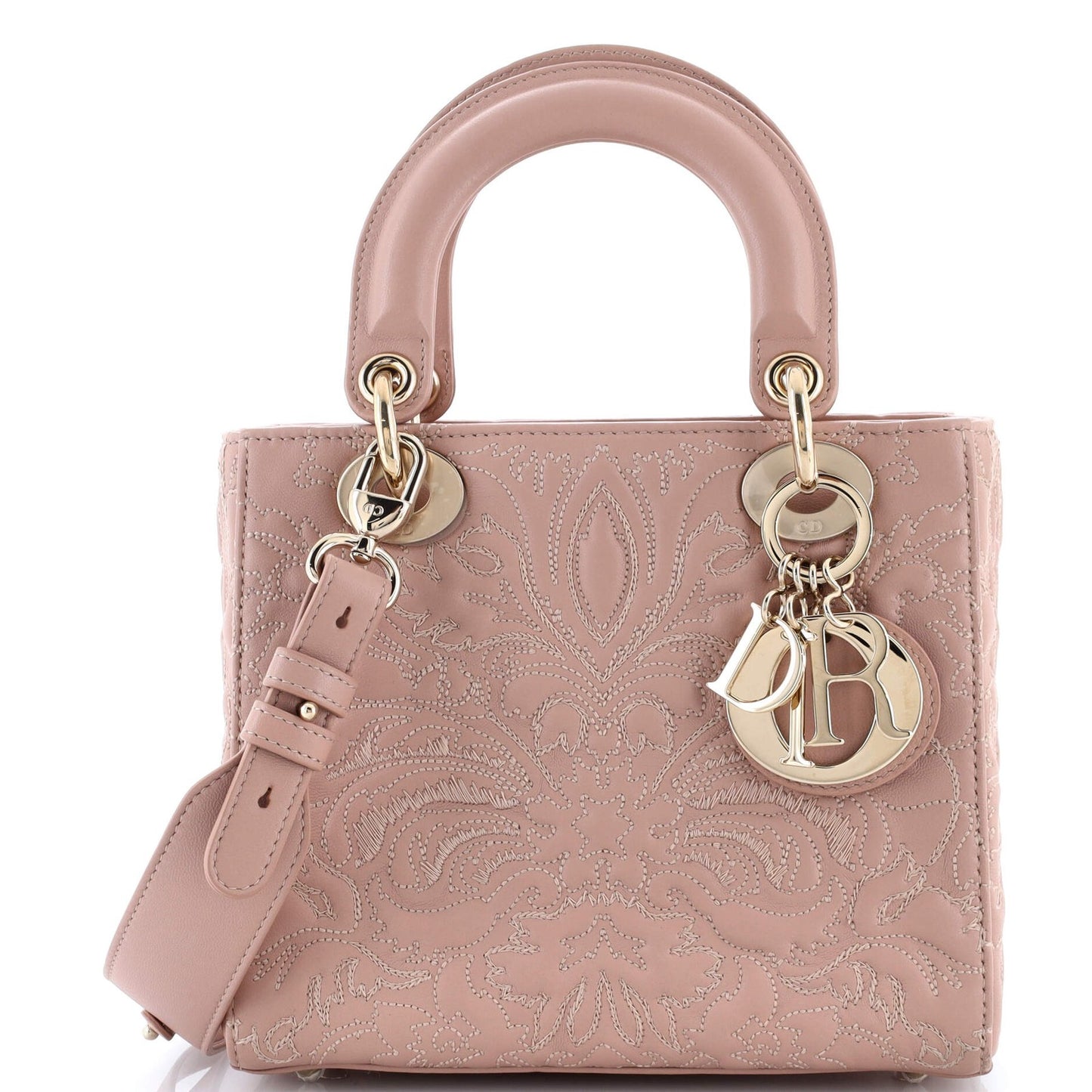 Christian Dior My Abcdior Lady Dior Bag Ornamental Motif Quilt Lambskin