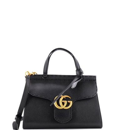 Gucci Gg Marmont Top Handle Bag Leather Mini