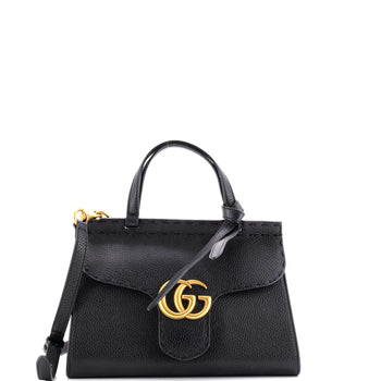 Gucci Gg Marmont Top Handle Bag Leather Mini