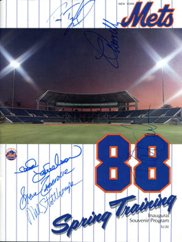 New York Mets Autographed 1988 Spring Training Program (Jsa)