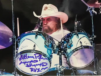 Artimus Pyle Autographed 8X10 Photo & Drumstick