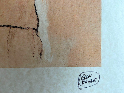 Egon Schiele Lithograph From An Painting Coa Signed Op Numbered A Hand