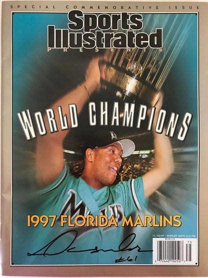 Livan Hernandez Signed Sports Illustrated Magazine - November 12 1997