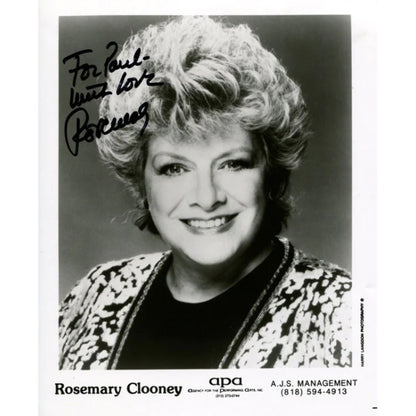 Rosemary Clooney Autographed 8X10 Photo