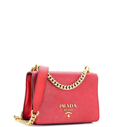 Prada Chain Flap Crossbody Bag Saffiano Leather Mini