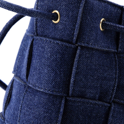 Bottega Veneta Cassette Bucket Bag Maxi Intrecciato Denim Small