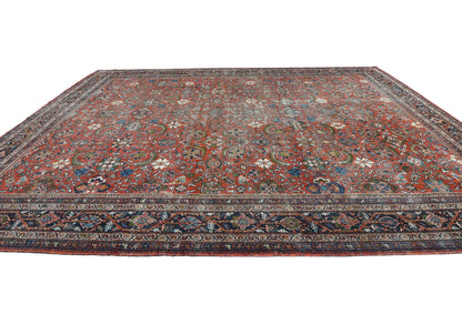 Antique Oversized Floral Vintage Style Oriental