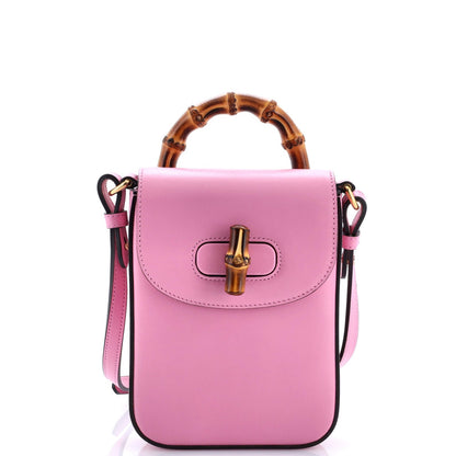 Gucci Bamboo Top Handle Backpack Leather Mini