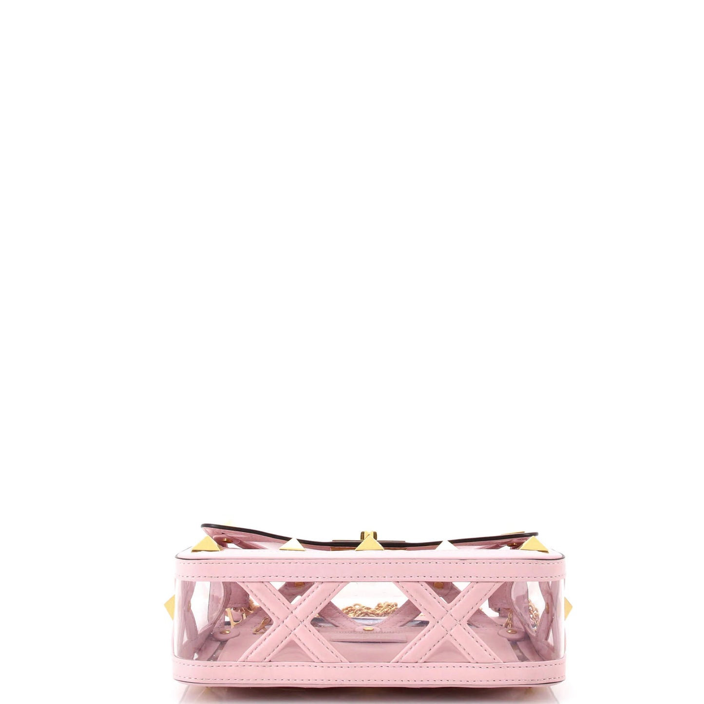 Valentino Garavani Roman Stud Flap Bag Quilted Pvc With Leather Medium