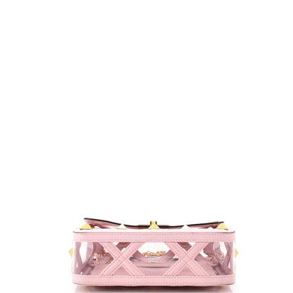 Valentino Garavani Roman Stud Flap Bag Quilted Pvc With Leather Medium